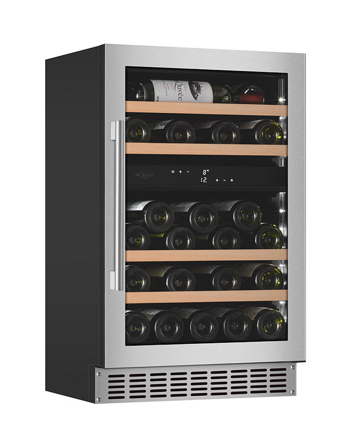 mQuvée - WineCave 700 50D Stainless Dual Zone Wine Fridge
