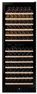 Dunavox DX-108.330DB - 108 Bottle Freestanding/Built-In Dual Zone Wine Cabinet