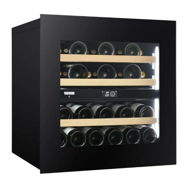 Dunavox Noble-25.TO - 25 Bottle Dual Zone Integrated Wine Cooler - DVN-25.65DB.TO