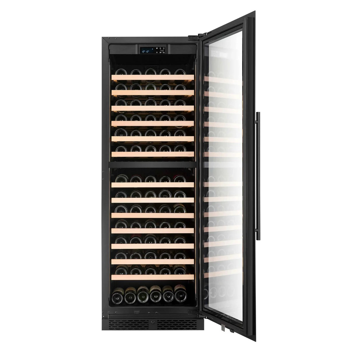 CELLA - 154 Bottle Dual Zone Wine Fridge - FWS154D-BLACK