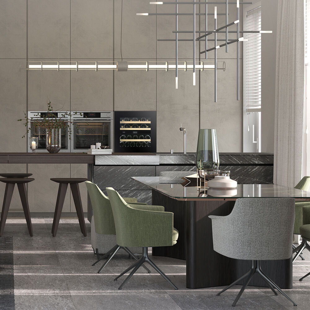 Dunavox Noble-25.TO - 25 Bottle Dual Zone Integrated Wine Cooler - DVN-25.65DB.TO