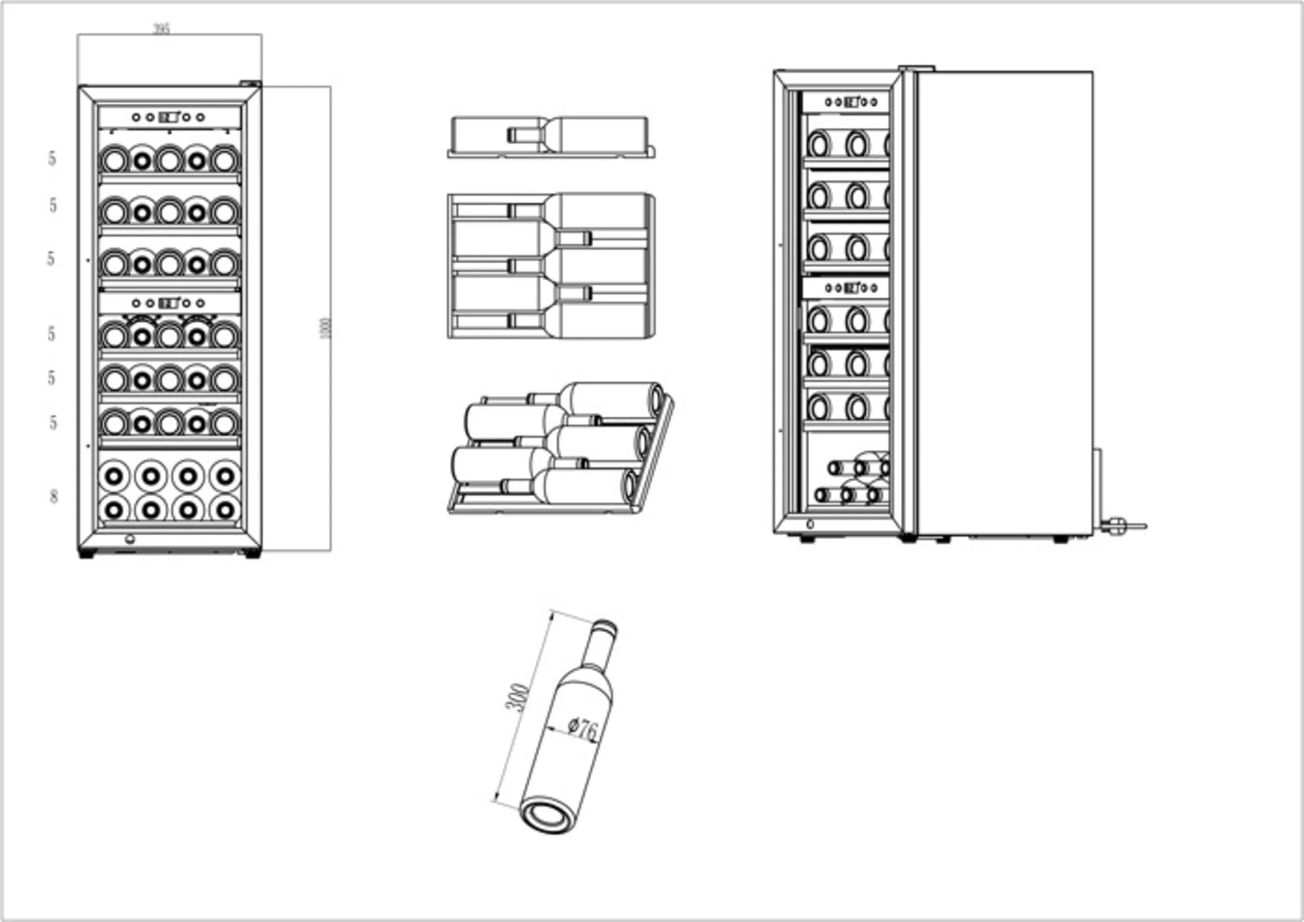 mQuvée - WineExpert 38 Stainless Dual Zone Wine Fridge