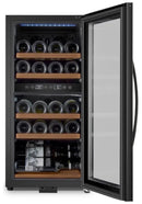 mQuvée - WineExpert 24 Dual Zone Wine Fridge - Fullglass Black