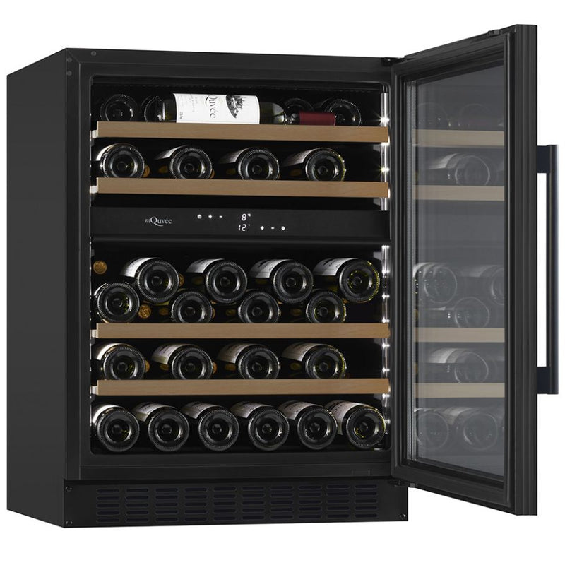 mQuvée - WineCave 700 60D Anthracite Black Dual Zone Wine Fridge