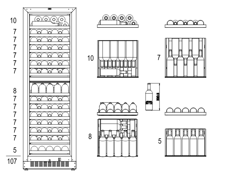 mQuvée - WineCave Infinite Push-Pull Dual Zone Wine Fridge