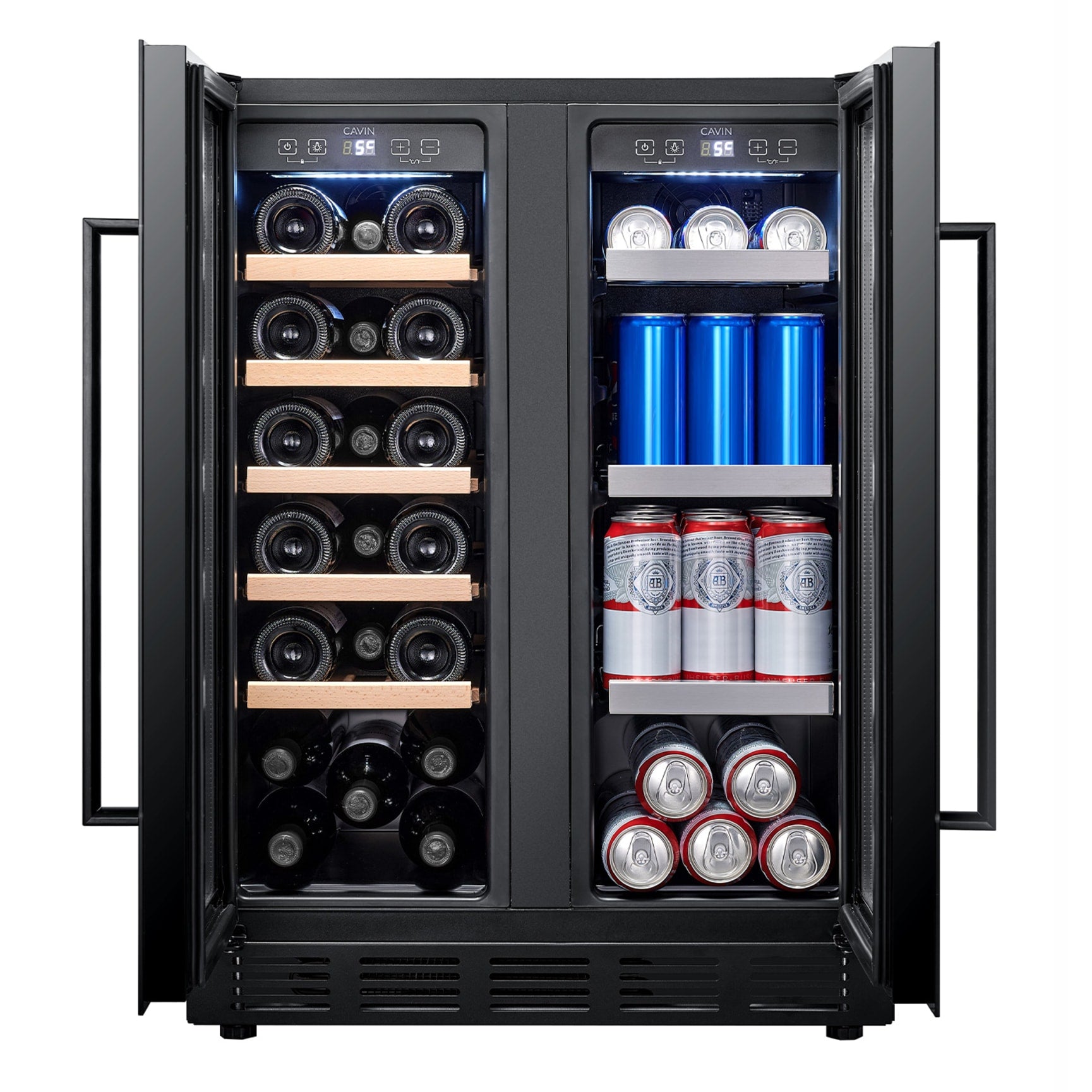 Cavin - Arctic Collection 60 Duo Fullglass Black Wine & Beer Fridge
