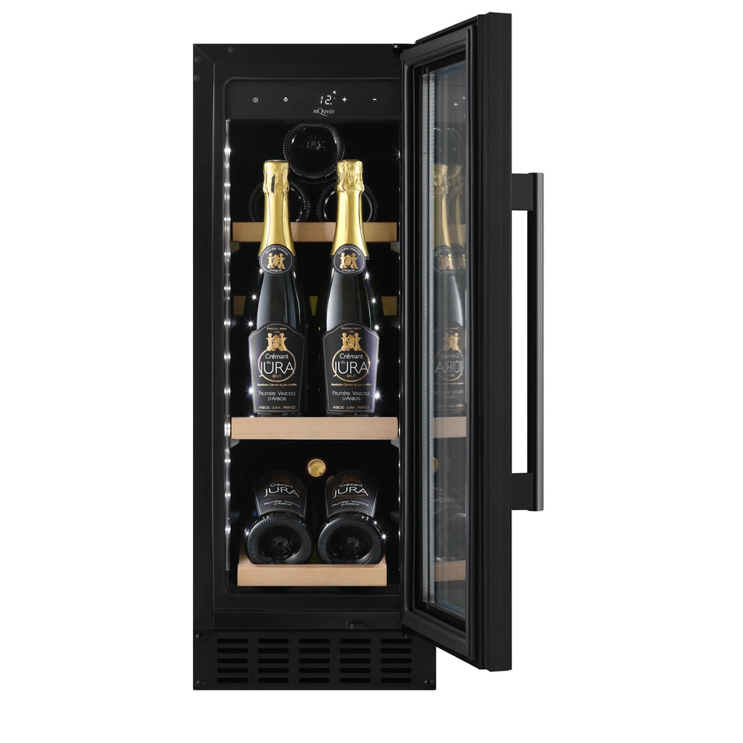 mQuvée - WineCave 700 30S Anthracite Black Champagne Fridge