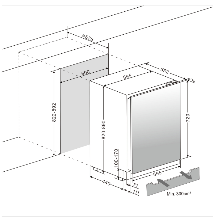 mQuvée - WineStore 78 Panel Ready Built-In Wine Fridge