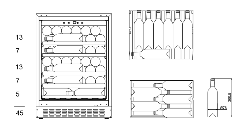 mQuvée - WineStore 78 Panel Ready Built-In Wine Fridge