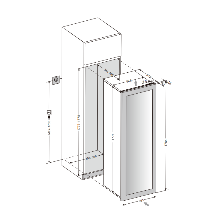 mQuvée - WineKeeper 112D Panel Ready Push/Pull Wine Fridge