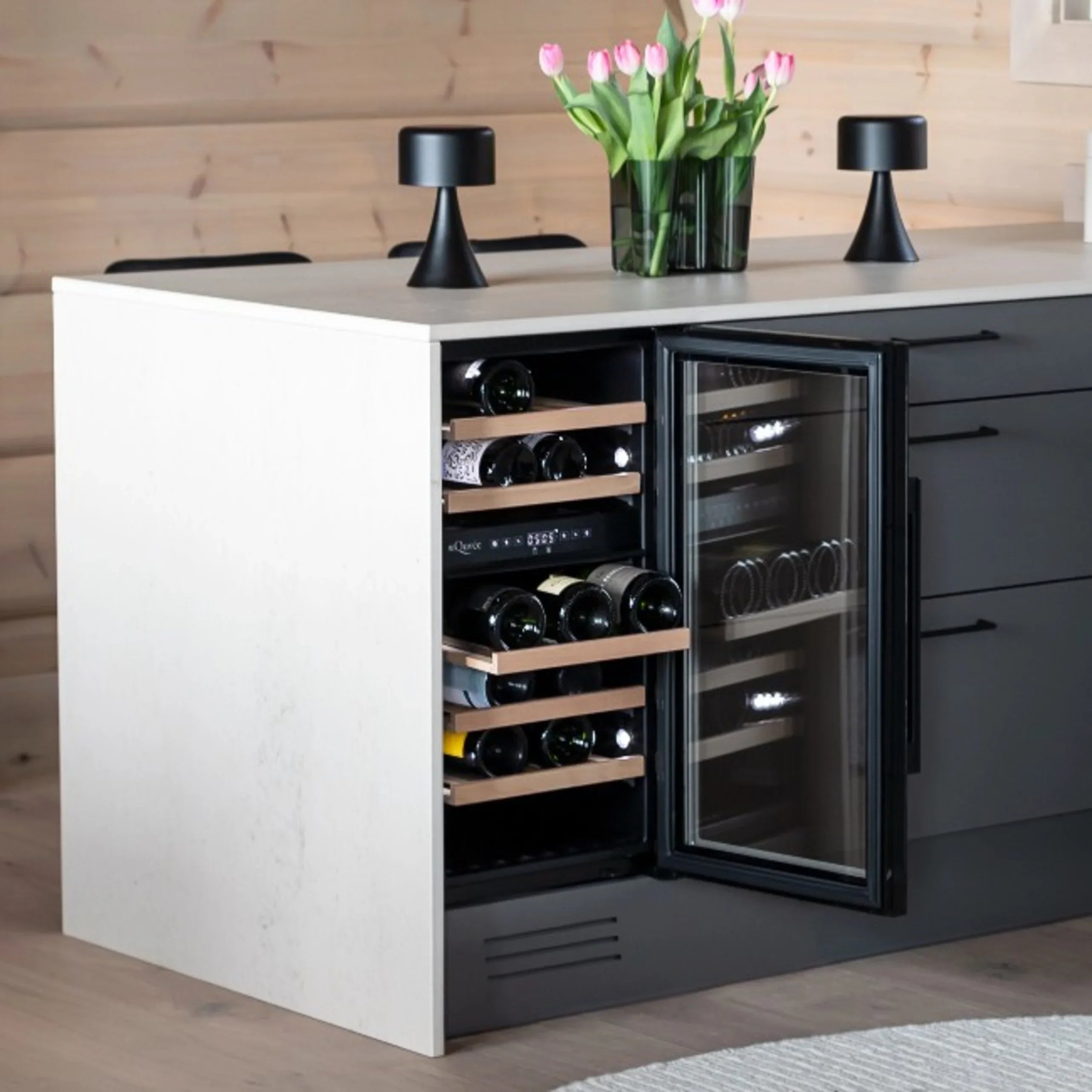 mQuvée - WineCave 700 40D Stainless Dual Zone Wine Fridge
