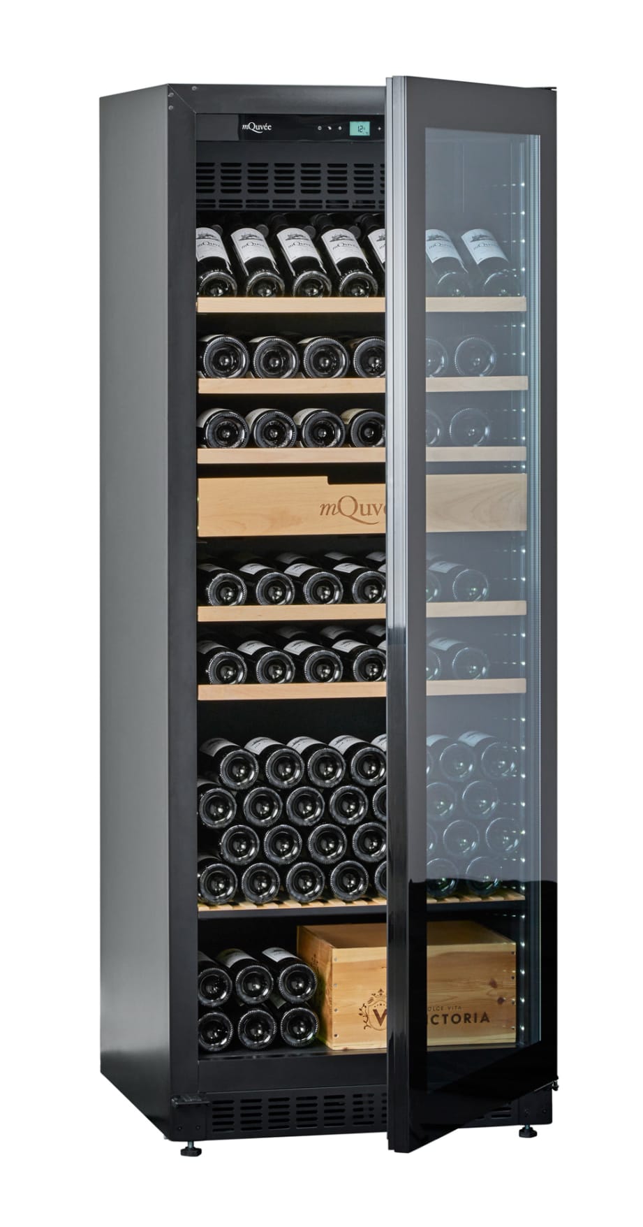 mQuvée - Velvet 220 Glass 273 Bottle Single Zone Wine Cabinet