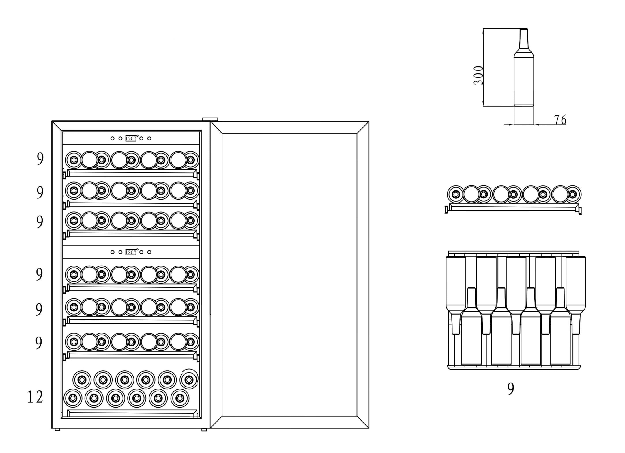 mQuvée - WineExpert 66 Stainless Dual Zone Wine Fridge