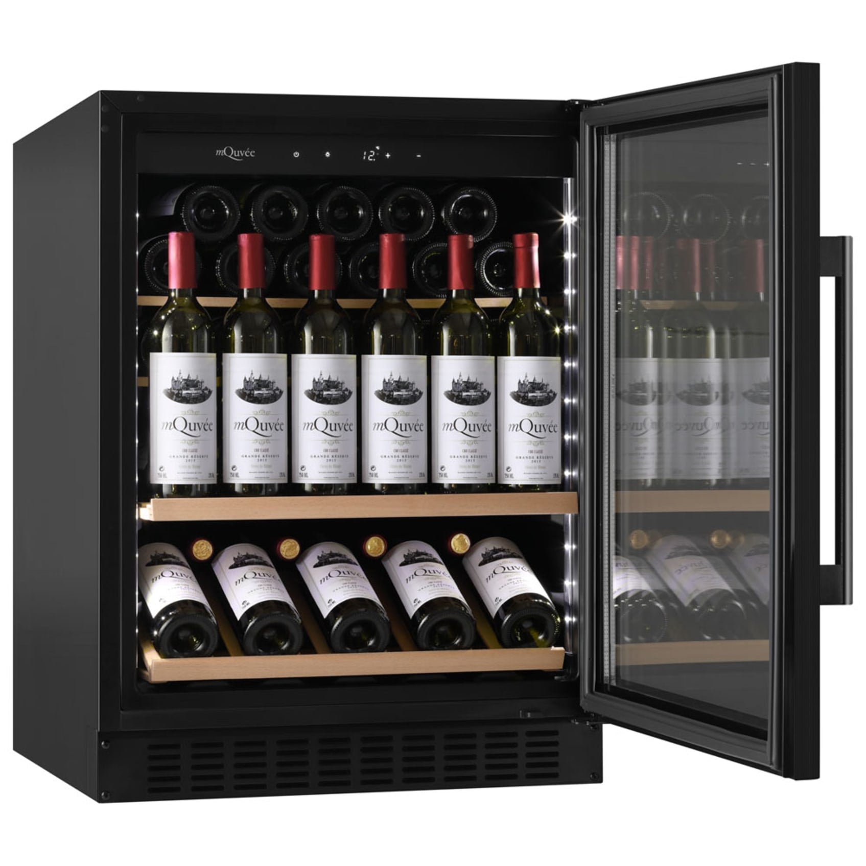 mQuvée - WineCave 700 60S Anthracite Black Single Zone Wine Fridge
