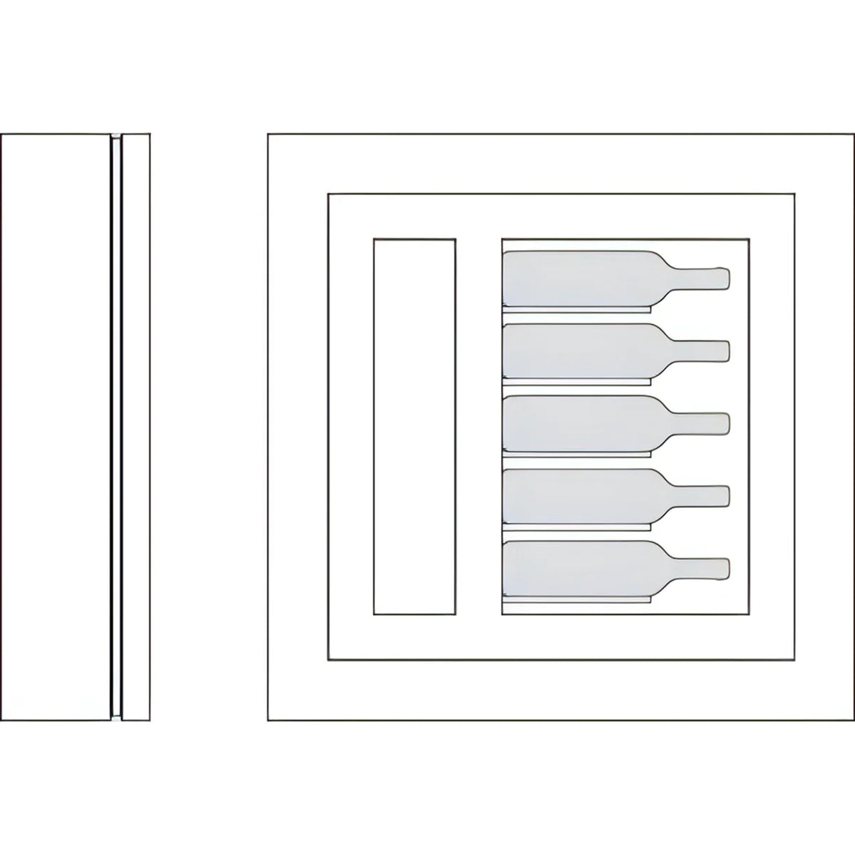 Quadro Vino - Wine Wall Picture QV52 - 5 Bottle Display