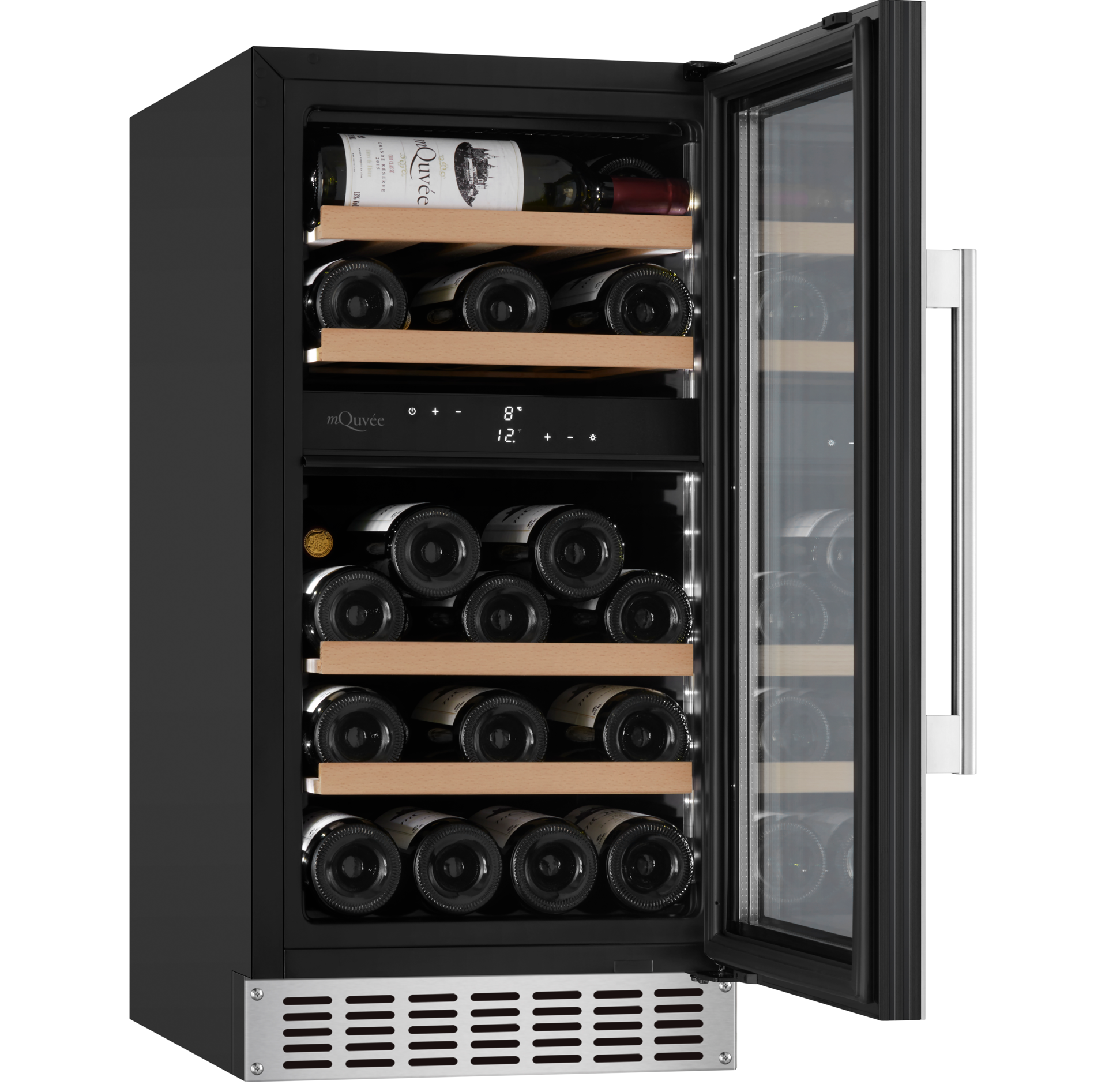 mQuvée - WineCave 700 40D Stainless Dual Zone Wine Fridge