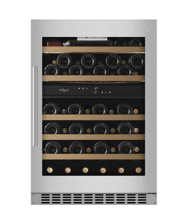 mQuvée - WineCave 800 60D Stainless Dual Zone Wine Fridge