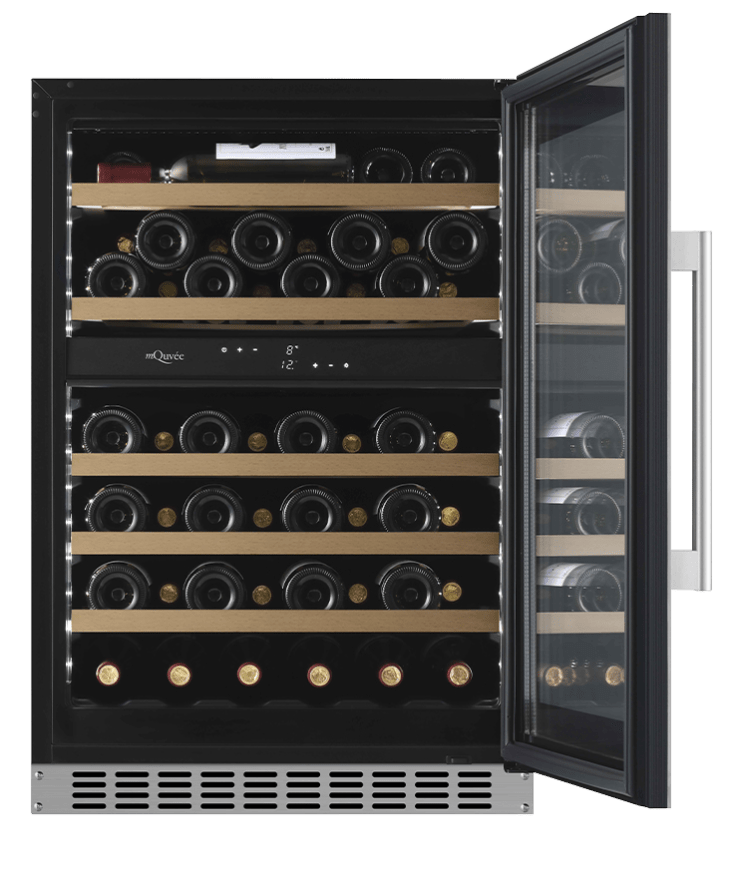 mQuvée - WineCave 800 60D Stainless Dual Zone Wine Fridge