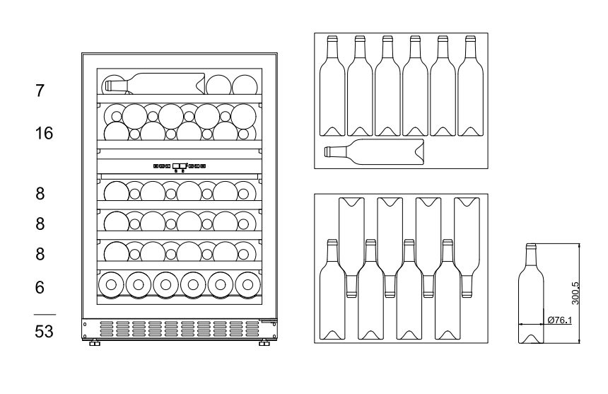 mQuvée - WineCave 800 60D Stainless Dual Zone Wine Fridge