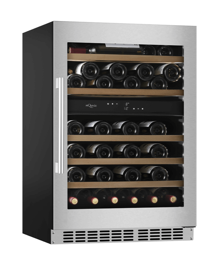 mQuvée - WineCave 800 60D Stainless Dual Zone Wine Fridge