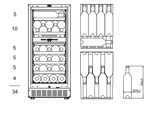 mQuvée - WineCave 780 40D Panel Ready Dual Zone Wine Fridge