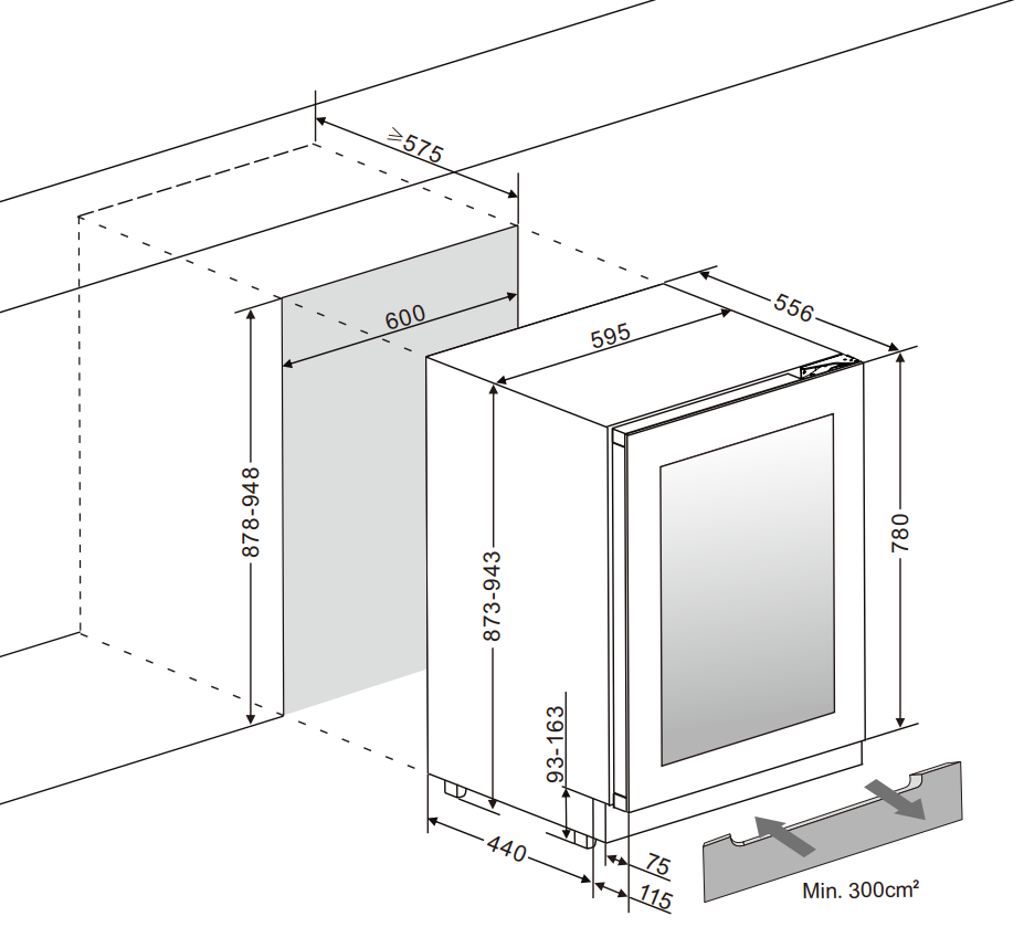 mQuvée - WineCave Exclusive 780 60D Push/Pull Wine Fridge