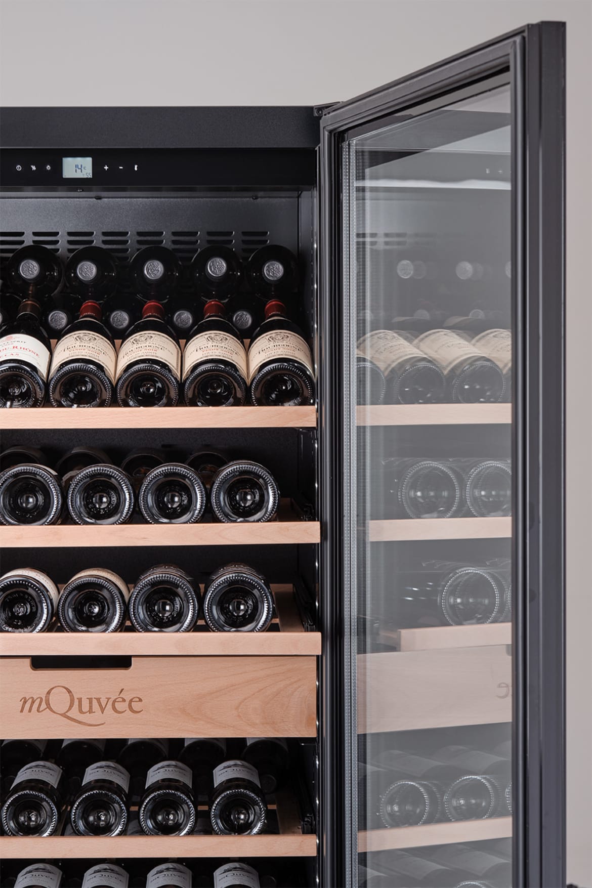 mQuvée - Velvet 125 Glass 190 Bottle Single Zone Wine Cabinet