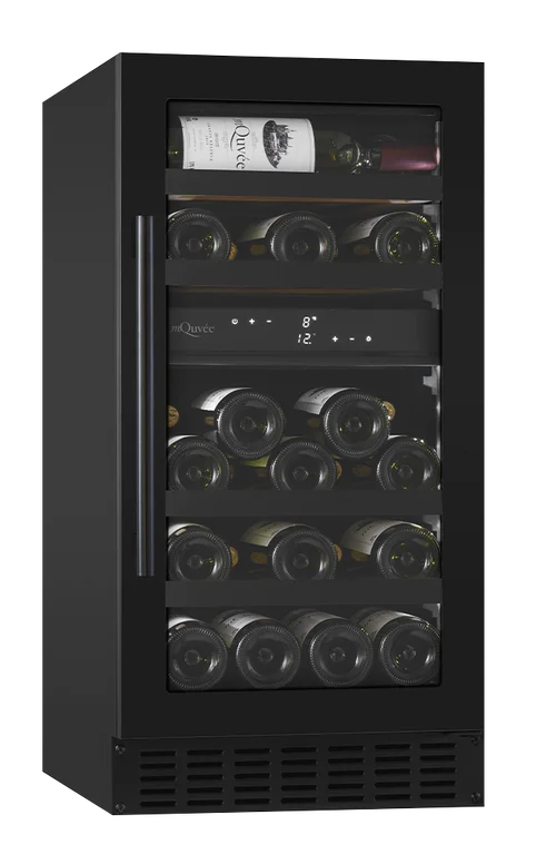 mQuvée WineCave 700 40D Anthracite Black – Vinoteca de doble zona – 29 botellas