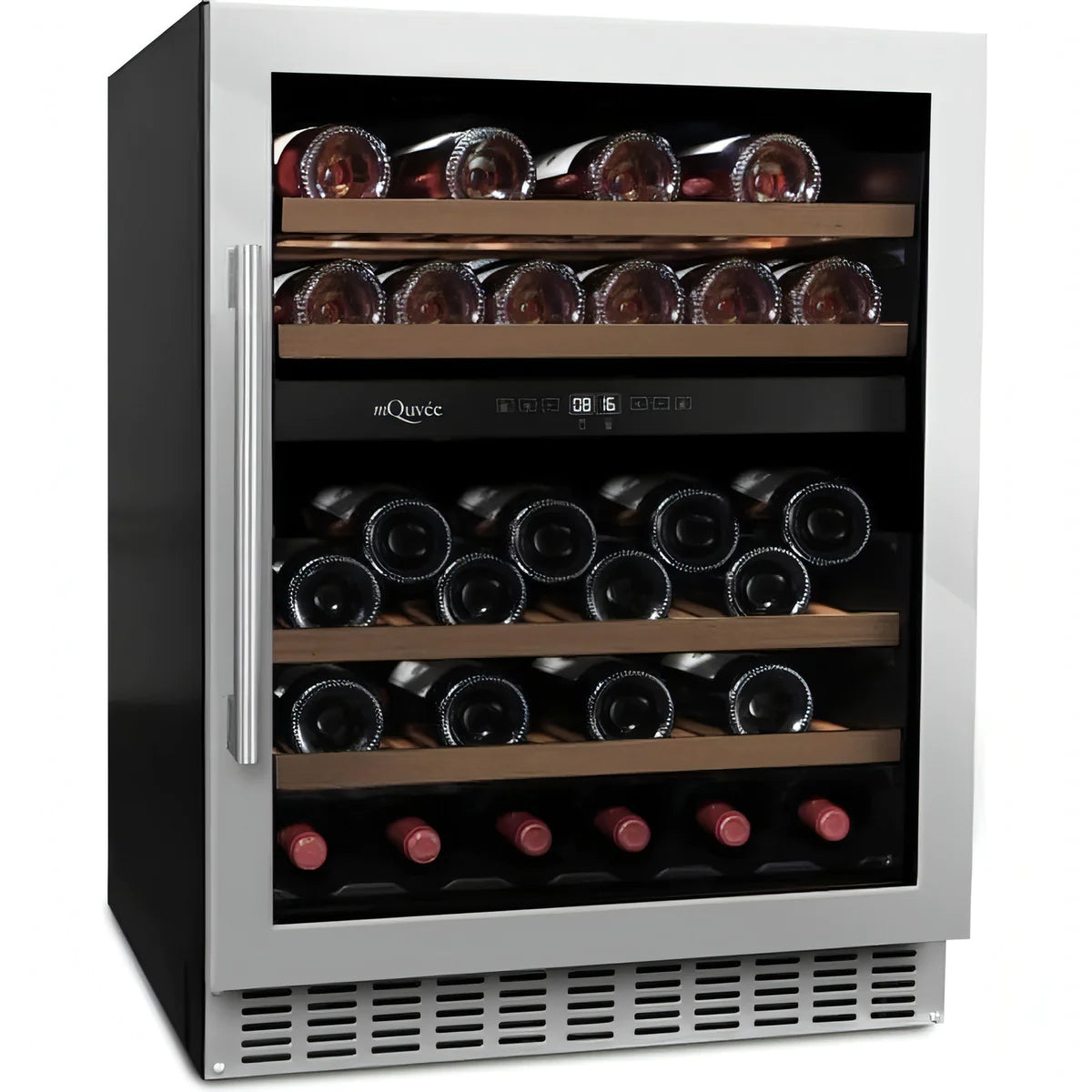 mQuvée - WineCave 700 60D Stainless Dual Zone Wine Fridge