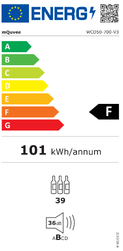 mQuvée - WineCave 700 50D Anthracite Black Dual Zone Wine Fridge