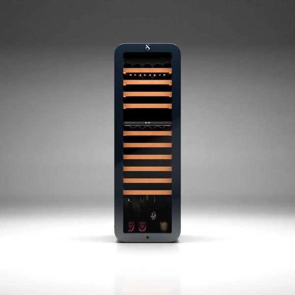 Swisscave - Premium Edition 68 Bottle Dual Zone Wine Fridge - WLB-320DF-BLACK
