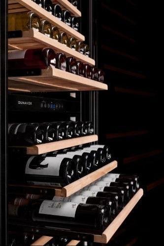 Dunavox DX-166.428DBK - 166 Bottle Freestanding/Built-In Dual Zone Wine Cabinet