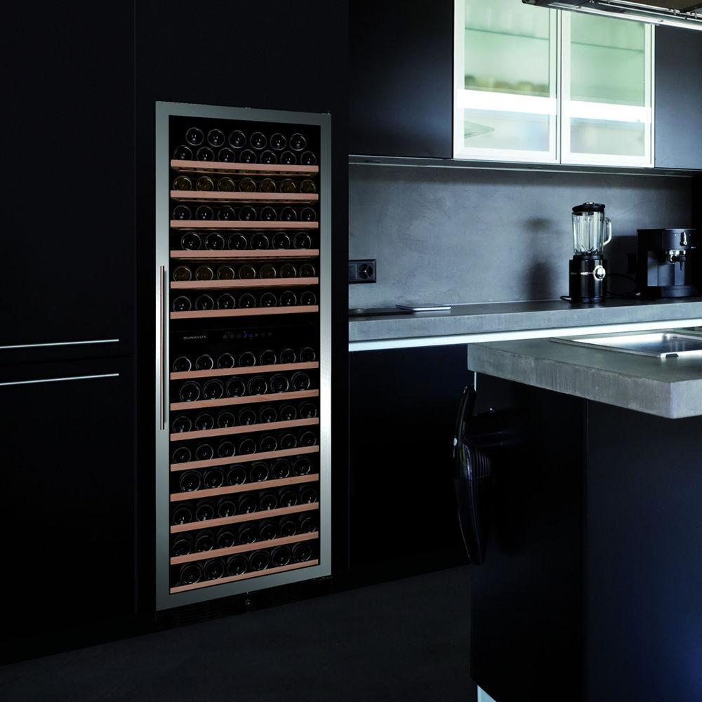 Dunavox DX-166.428SDSK - 166 Bottle Freestanding/Built-In Dual Zone Wine Cabinet