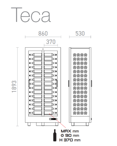 Teca Vino by EXPO - Freestanding Wine Wall TE-10 - Home