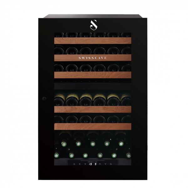 Swisscave - Premium Kitchen Integrated 42 Bottle Dual Zone Wine Cooler - WLI-160DF