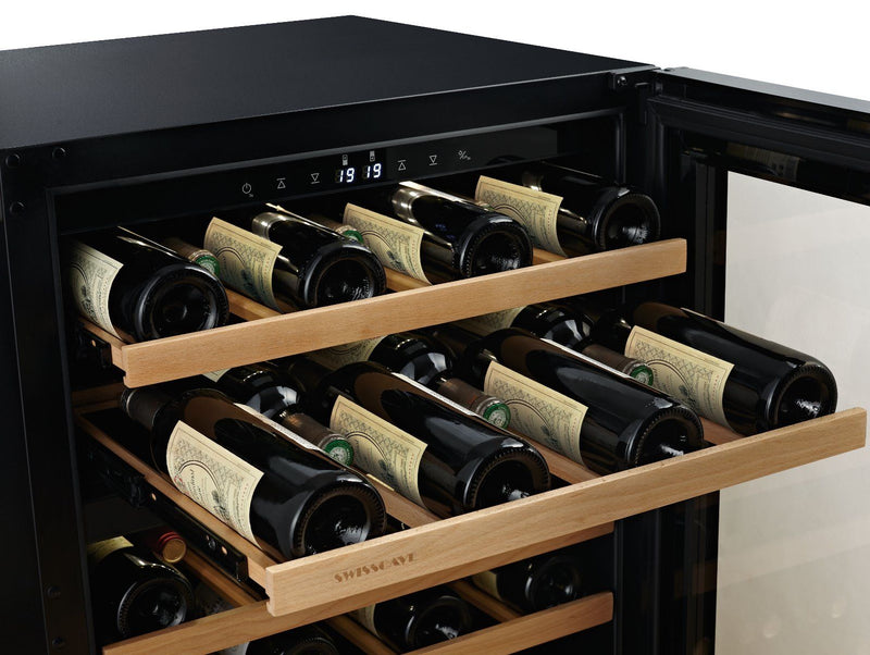 Swisscave - Premium Edition 40-45 Bottle Dual Zone Wine Cooler - WLB-160DF