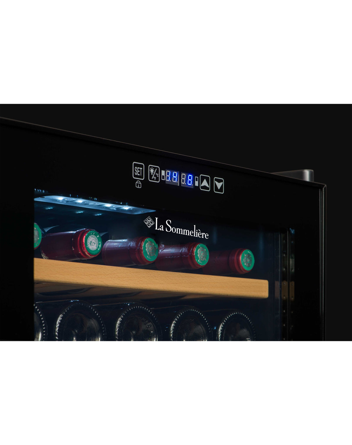 La Sommeliere SLS32DZBLACK | 32 Bottle Dual Zone Wine Cooler