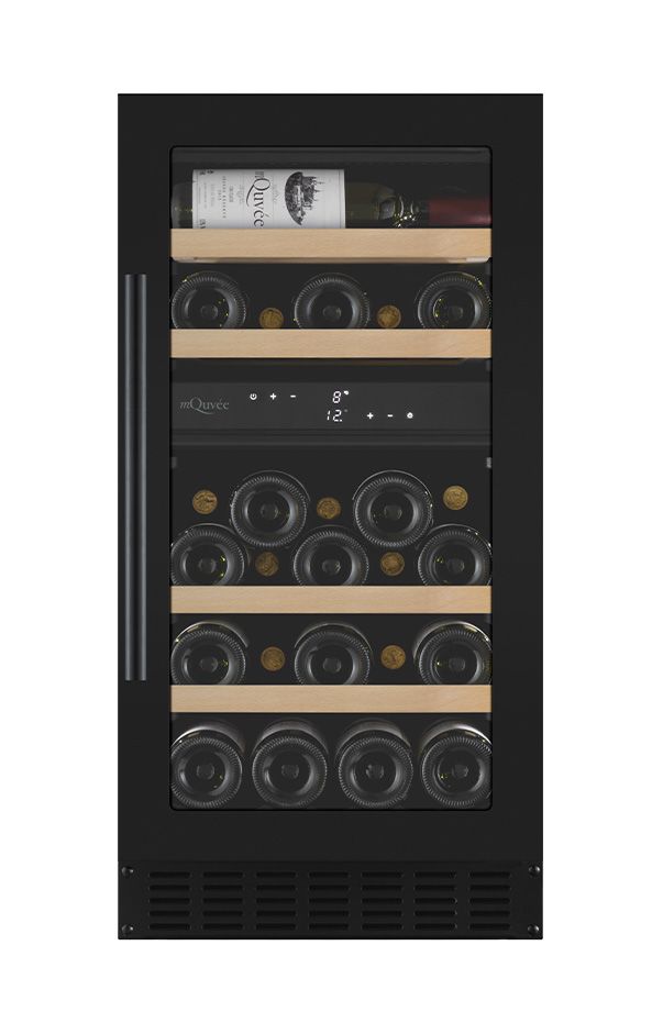 mQuvée - WineCave 700 40D Anthracite Black Dual Zone Wine Fridge