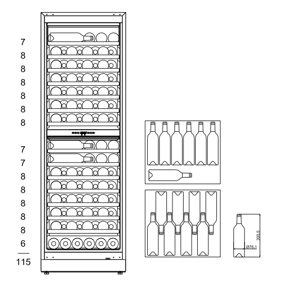 mQuvée - WineCave 187 Anthracite Black Label View Wine Fridge