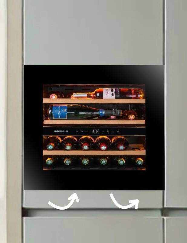 Avintage - 32 Bottle Dual Zone Integrated Wine Cooler - AVI6075PLATINUM
