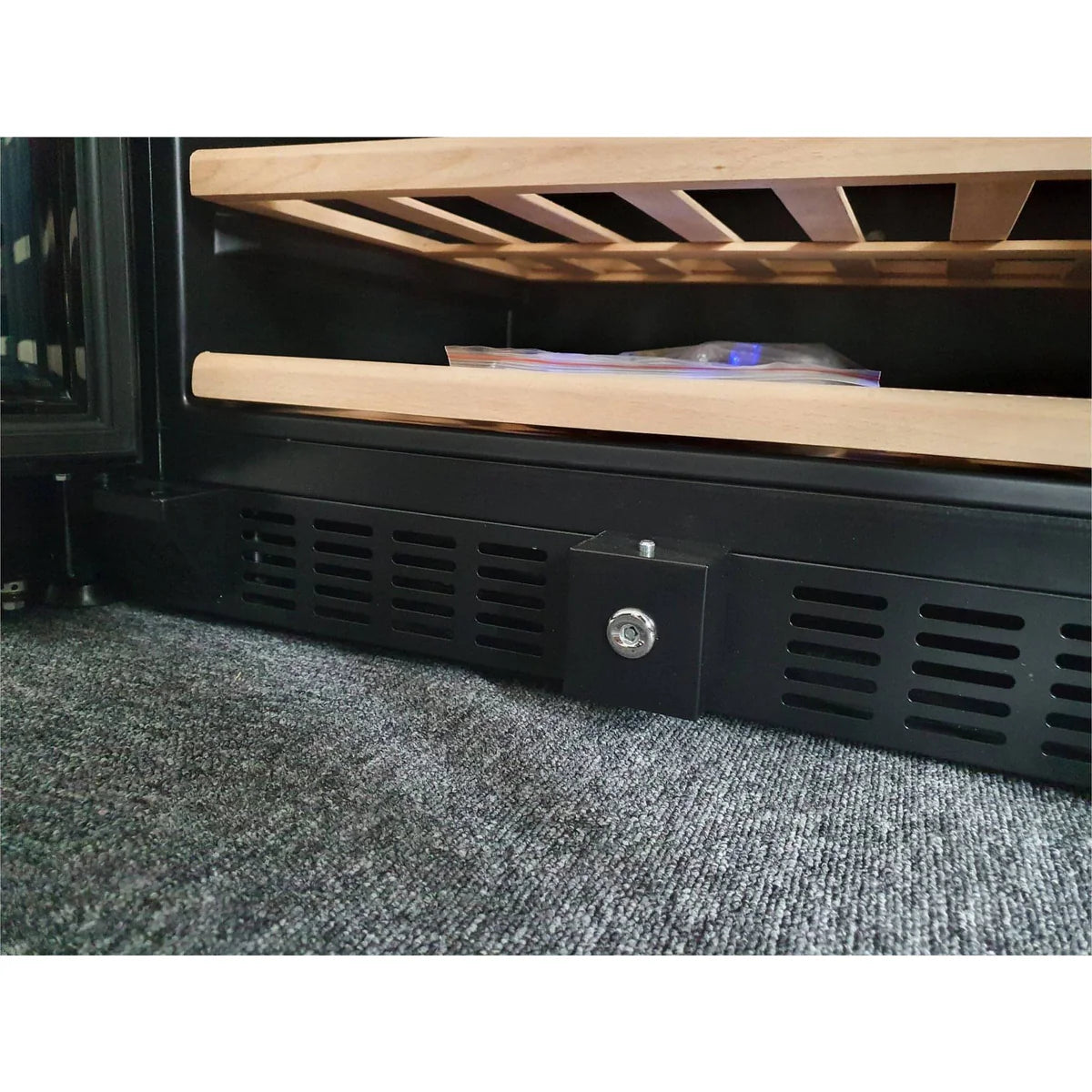 Dunavox DX-181.490DBK - 181 Bottle Freestanding/Built-In Dual Zone Wine Cabinet
