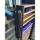 Dunavox DX-181.490DBK - 181 Bottle Freestanding/Built-In Dual Zone Wine Cabinet