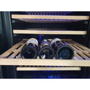 Dunavox DX-181.490DBK - 181 Bottle Freestanding/Built-In Dual Zone Wine Cabinet