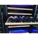 Dunavox DX-181.490DBK - 181 Bottle Freestanding/Built-In Dual Zone Wine Cabinet