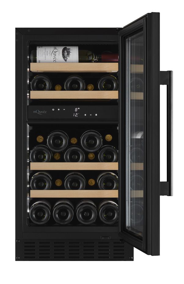 mQuvée - WineCave 700 40D Anthracite Black Dual Zone Wine Fridge