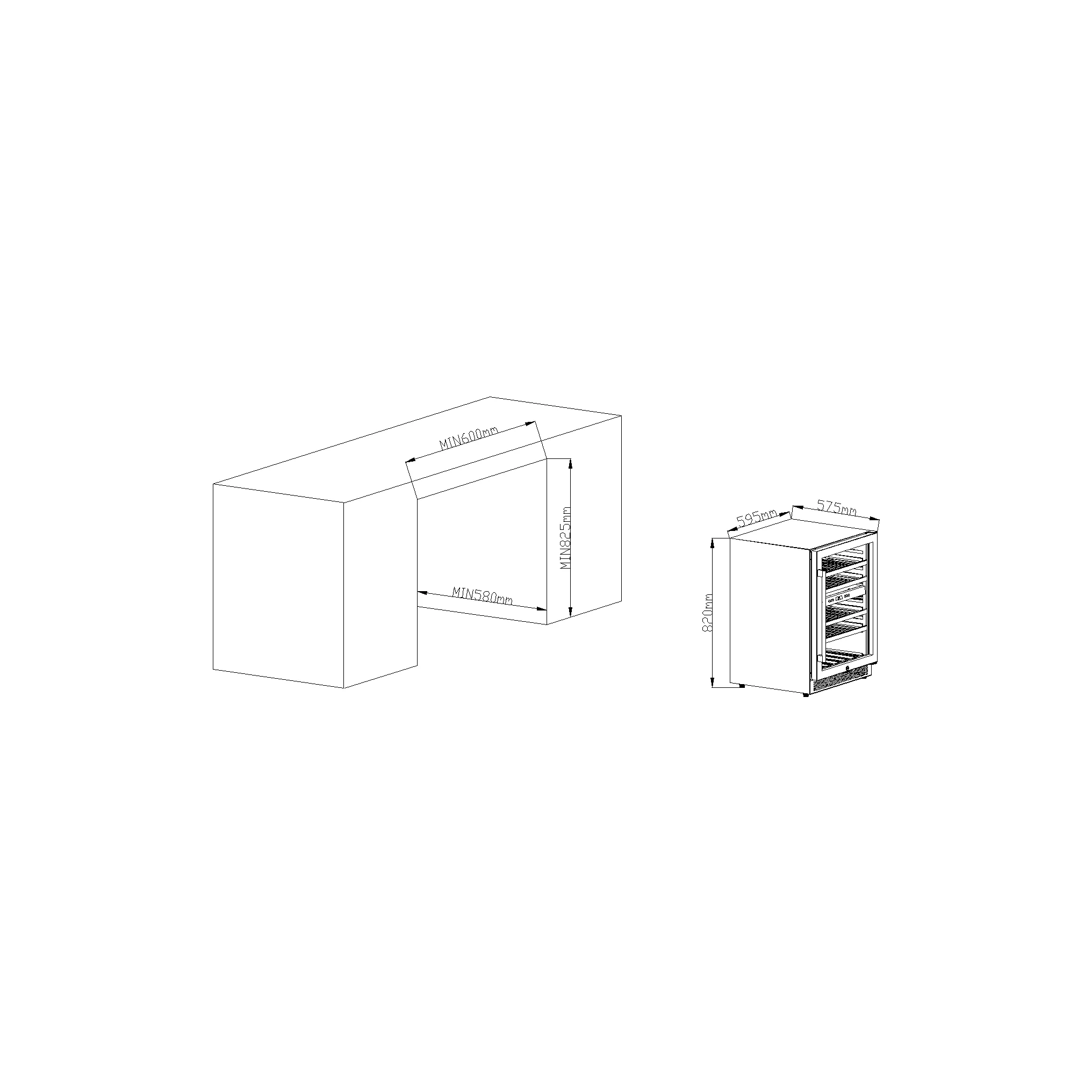 Le Cellier - 53 Bottle Single Zone Wine Cooler -  LC53BUF
