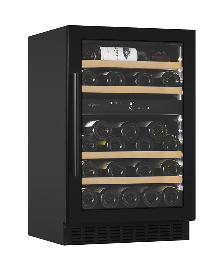 mQuvée - WineCave 700 50D Anthracite Black Dual Zone Wine Fridge