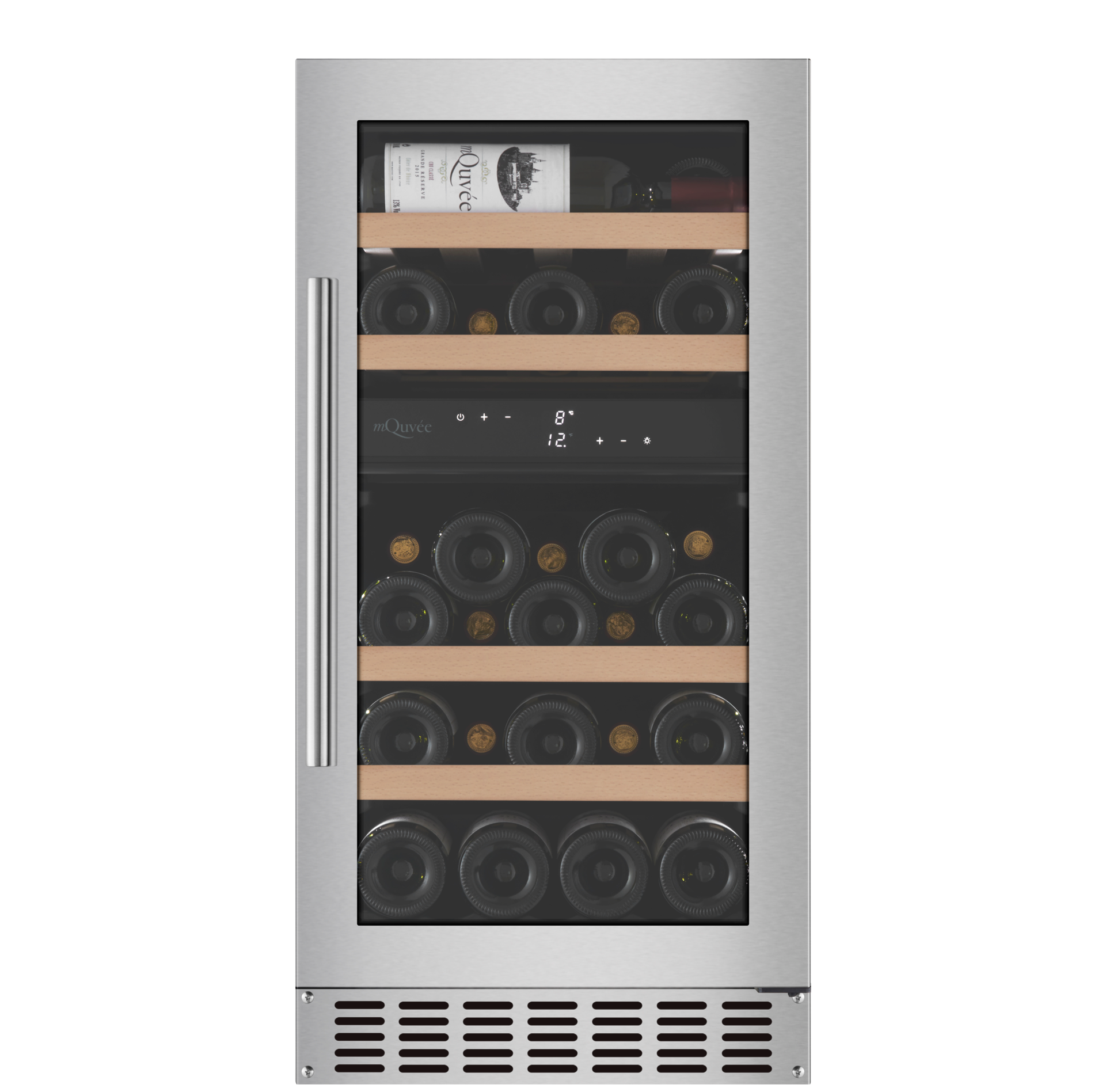 mQuvée - WineCave 700 40D Stainless Dual Zone Wine Fridge