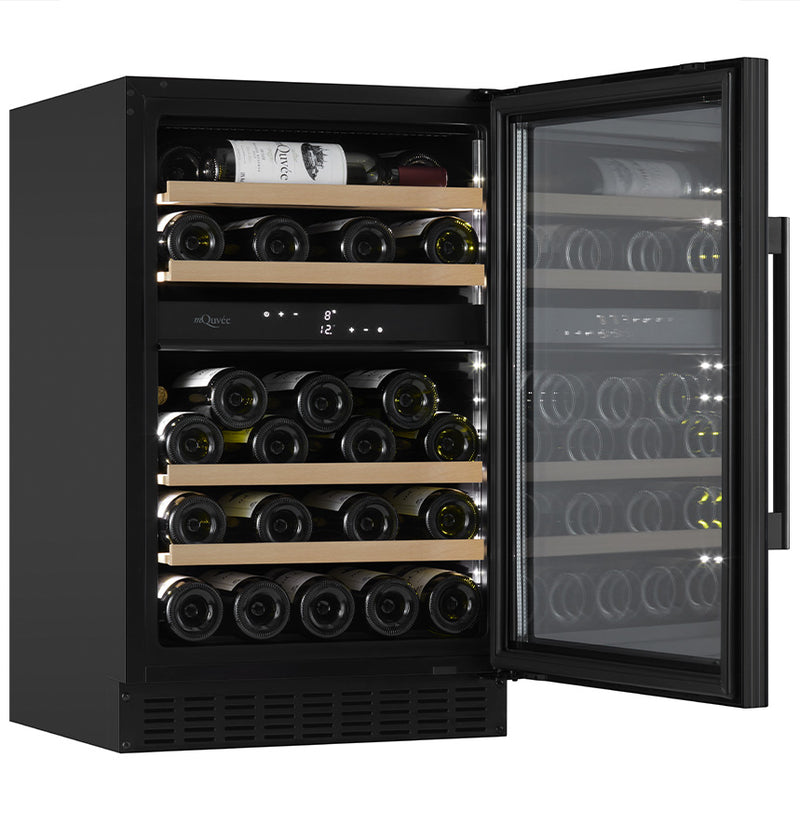 mQuvée - WineCave 700 50D Anthracite Black Dual Zone Wine Fridge