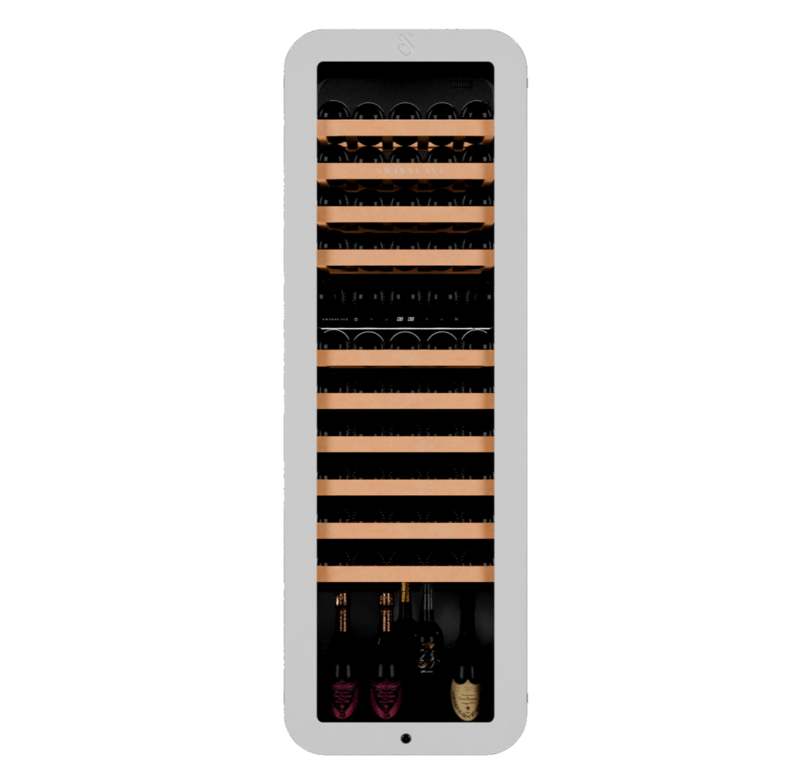 Swisscave - 68 Bottle Dual Zone Wine Fridge - WLB-320DF-WHITE